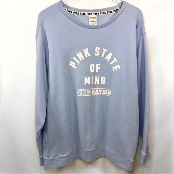 PINK Victoria's Secret Sweaters - Vs Pink Blue Oversized Sweater #435